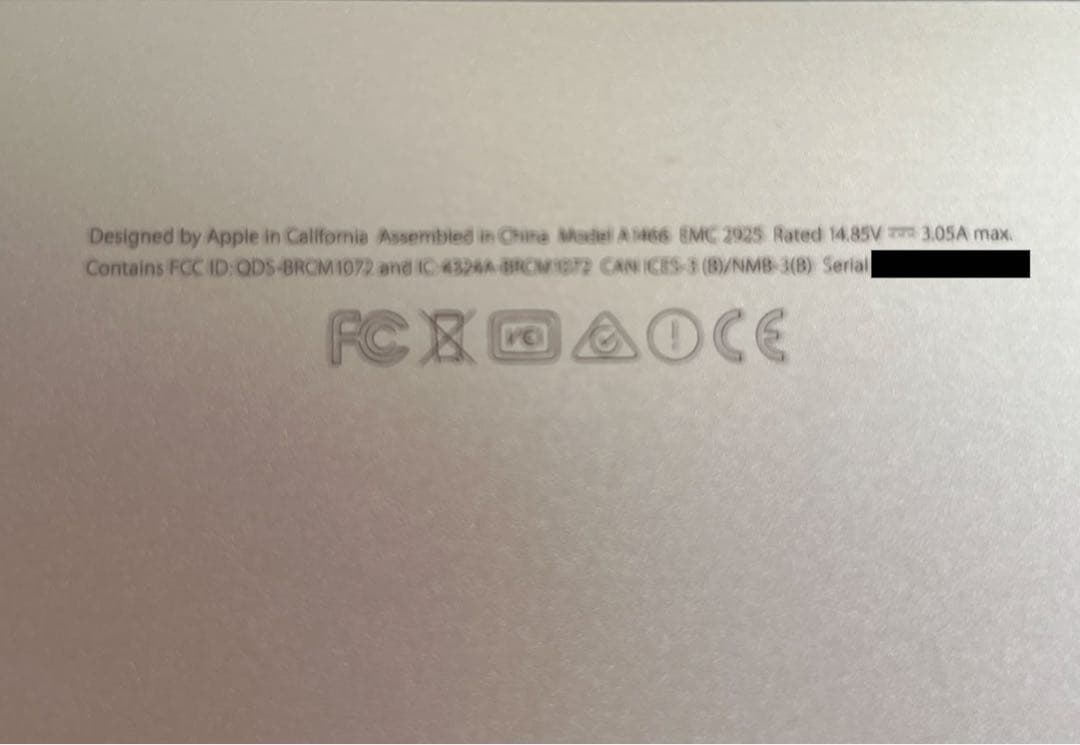 Apple MacBook Air A1466 13インチ　本体