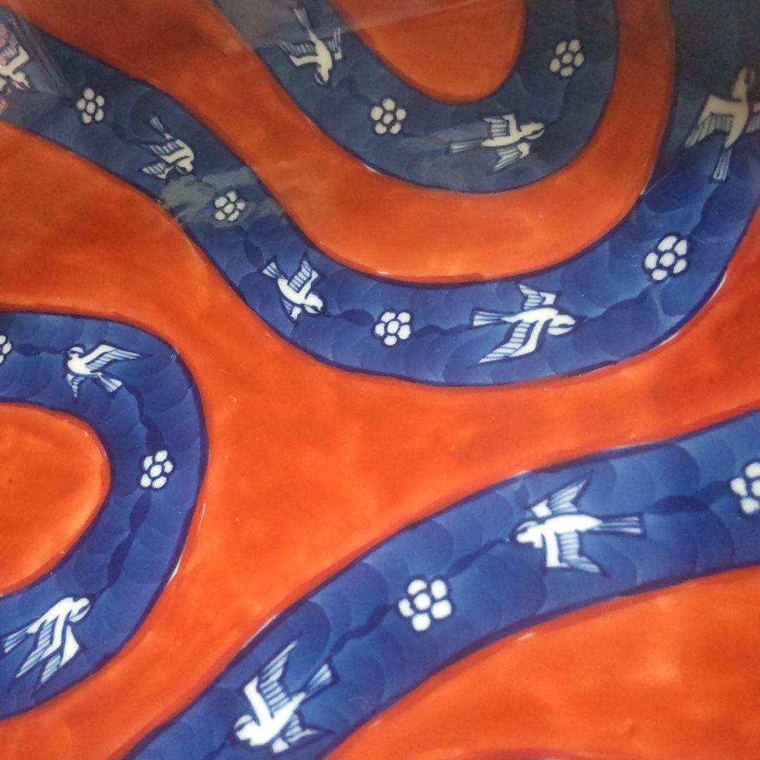 有田焼 源右衛門 八角皿 赤絵梅鳥 八角 廃盤 貴重