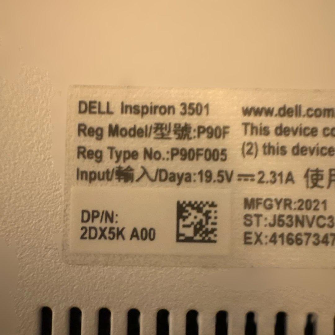 Dell Inspiron 3501ノートPC intel core i3