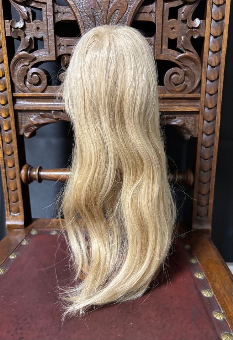 ビスクドールウイッグ　ブロンド　ロングヘアー　恋月姫　ホースヘアー