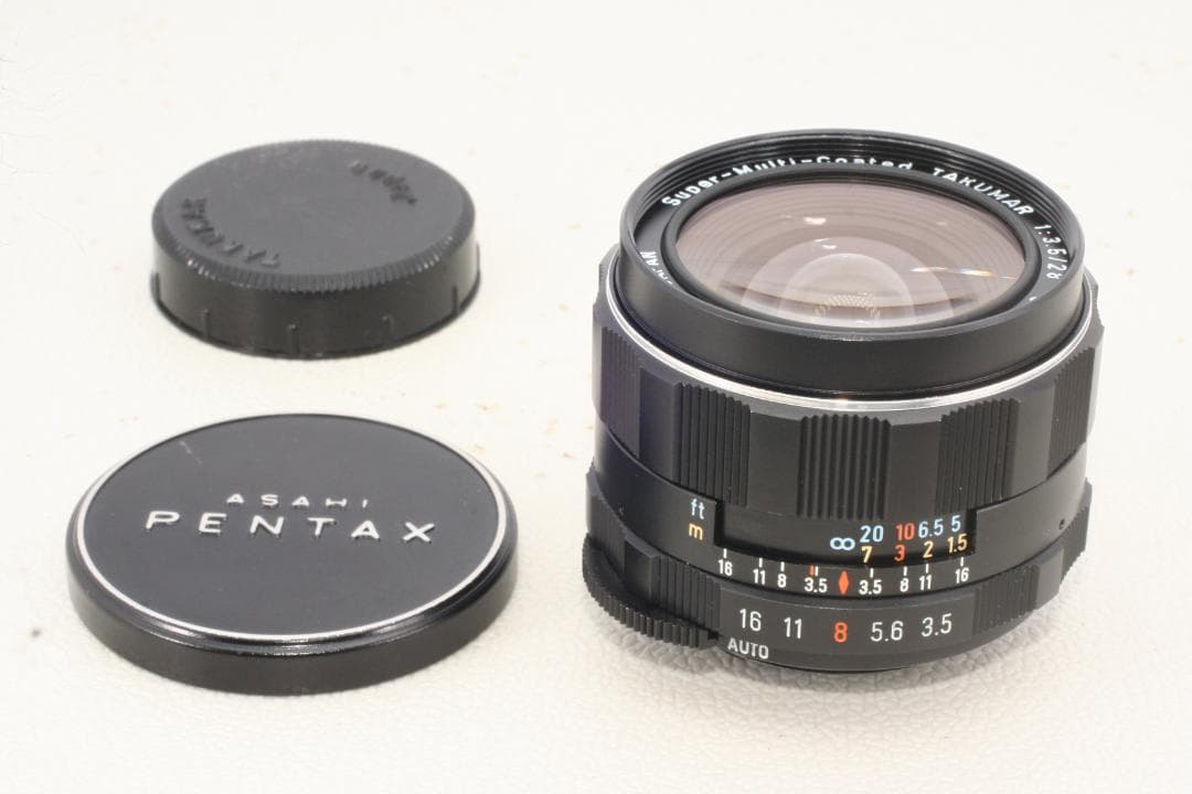 極美品 整備済 M42 TAKUMAR 28mm F3.5 レンズキャップ付き