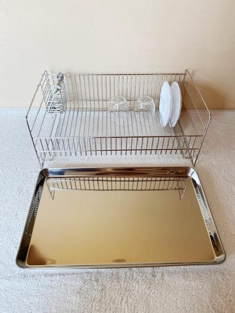 赤字処分！【燕三条製】高品質！どこでも置けるステンレス水切り/大容量タイプ