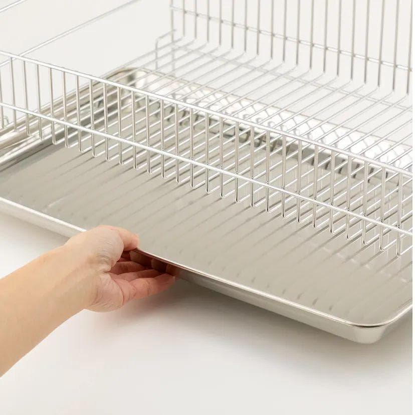 赤字処分！【燕三条製】高品質！どこでも置けるステンレス水切り/大容量タイプ