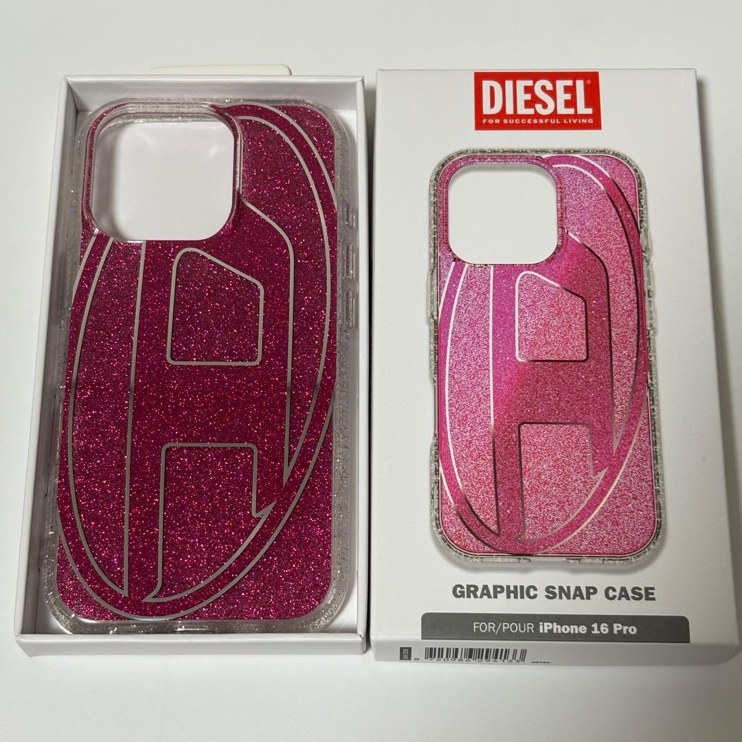 《未使用、美品》DIESEL iPhone16Pro グリッターケース