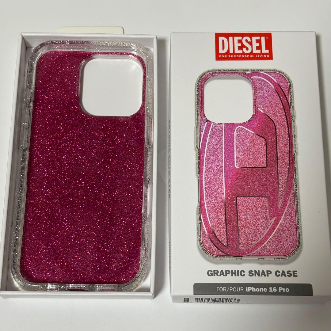 《未使用、美品》DIESEL iPhone16Pro グリッターケース