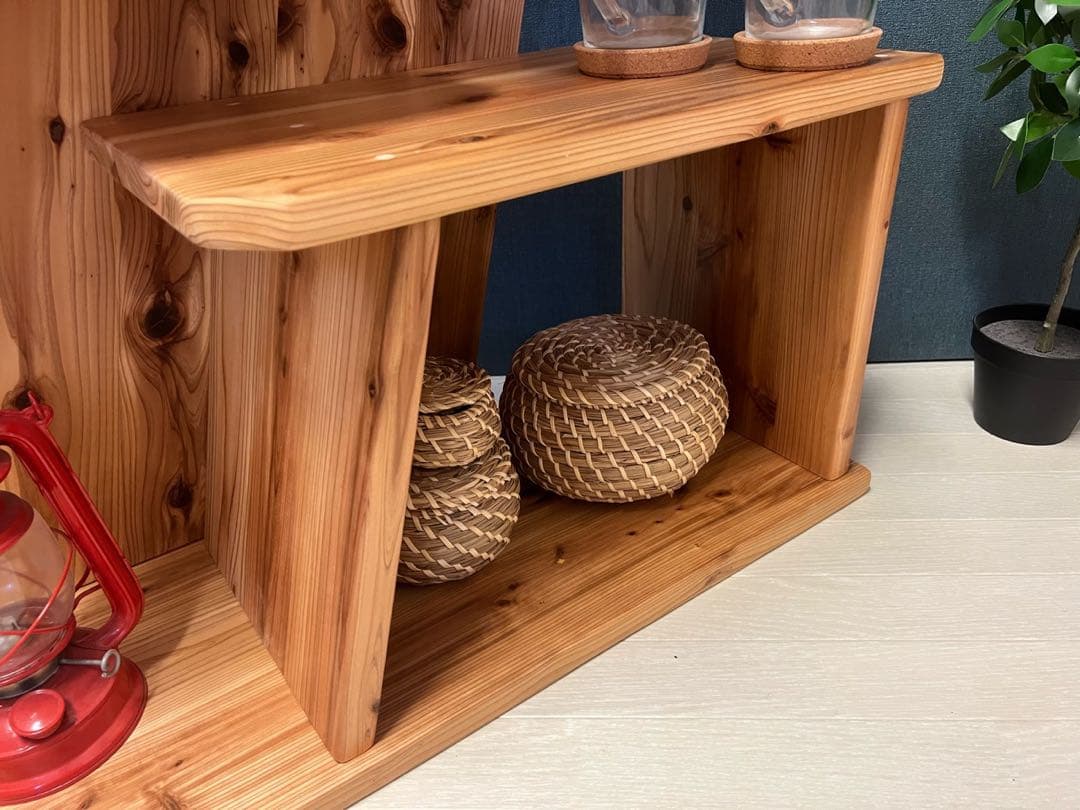 【送料無料】 ブックシェルフ 自然 マルチラック 杉 ナチュラル