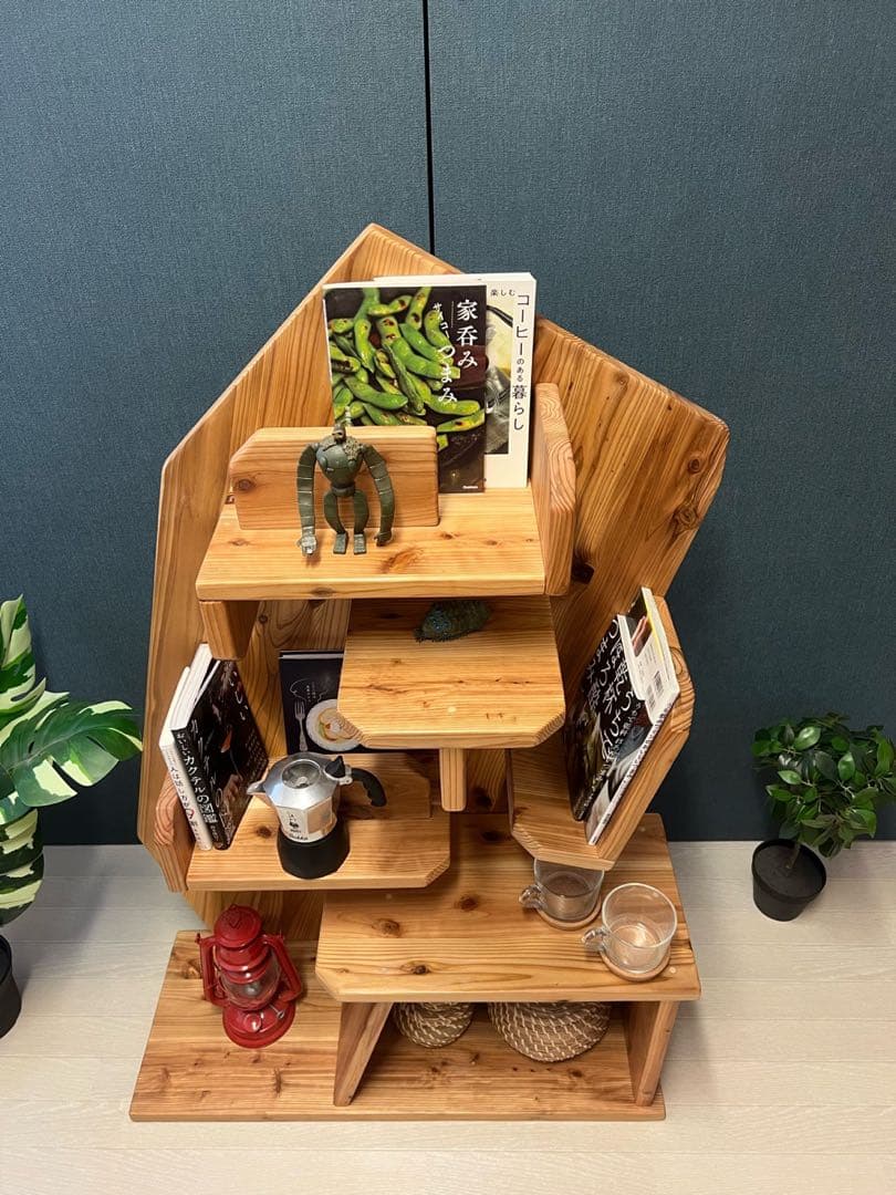 【送料無料】 ブックシェルフ 自然 マルチラック 杉 ナチュラル