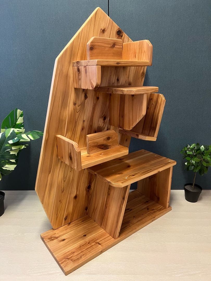 【送料無料】 ブックシェルフ 自然 マルチラック 杉 ナチュラル