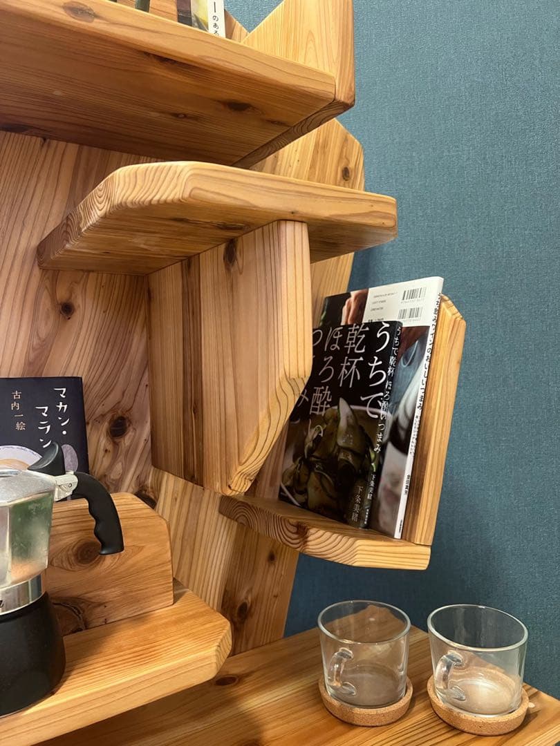 【送料無料】 ブックシェルフ 自然 マルチラック 杉 ナチュラル