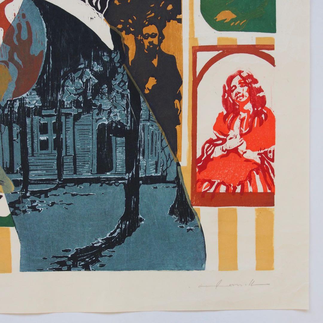 木版画 作品 オリジナル アート 60s 70s ヴィンテージ LP art