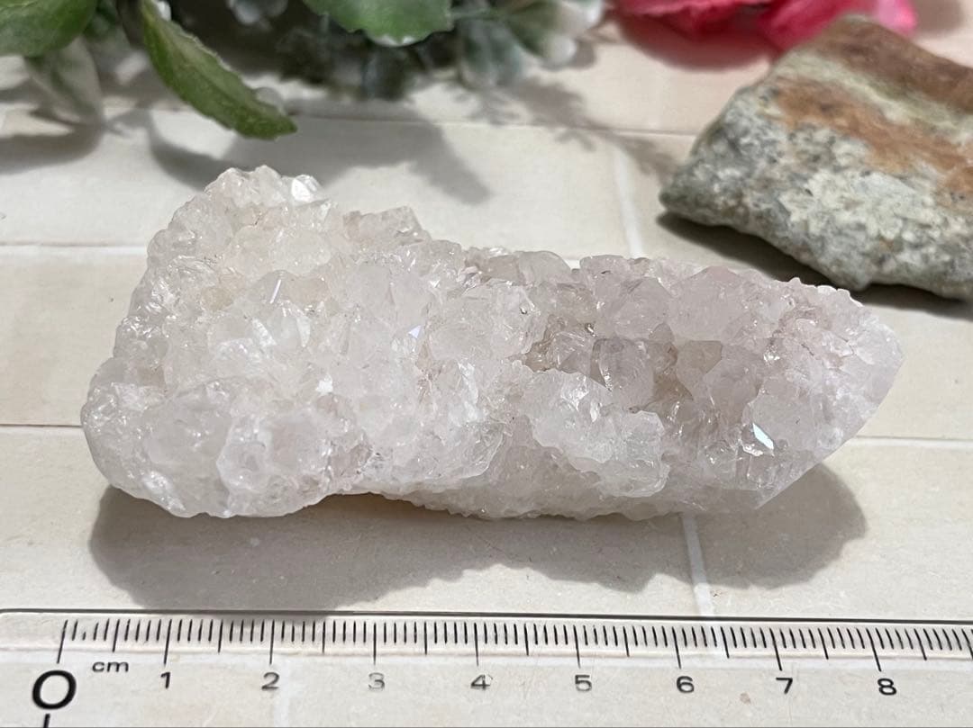 天からの祝福✨　アナンダライト　水晶　レインボークォーツ　原石　クラスター