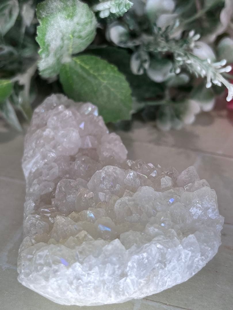 天からの祝福✨　アナンダライト　水晶　レインボークォーツ　原石　クラスター