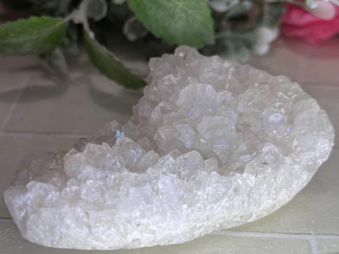 天からの祝福✨　アナンダライト　水晶　レインボークォーツ　原石　クラスター