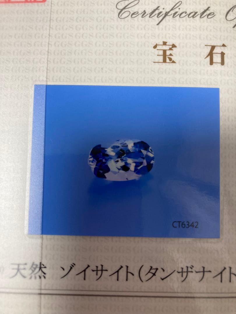 鑑別書付き タンザナイト 0.628ct