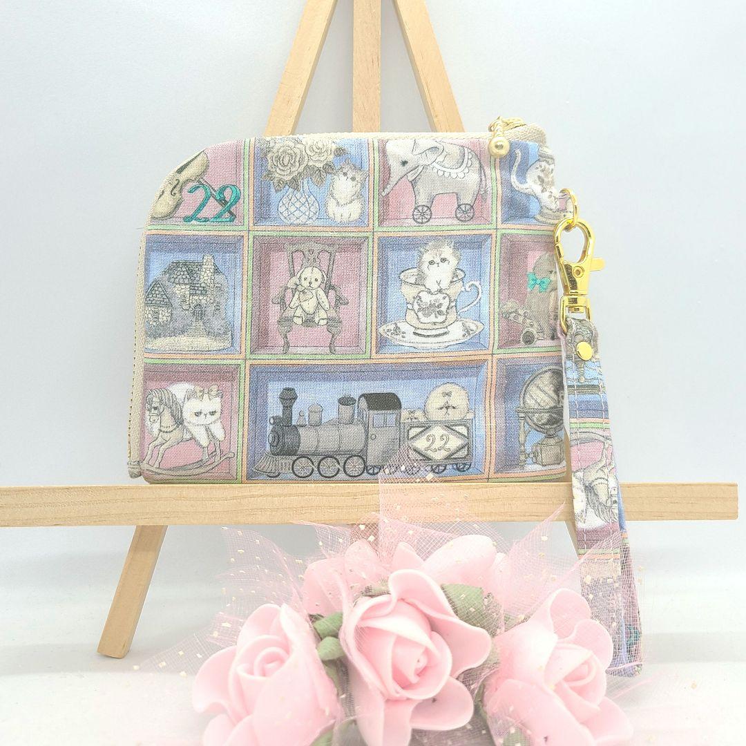 ピカピカ◎Handmade L字型ファスナーポーチ❣️◎４点セット