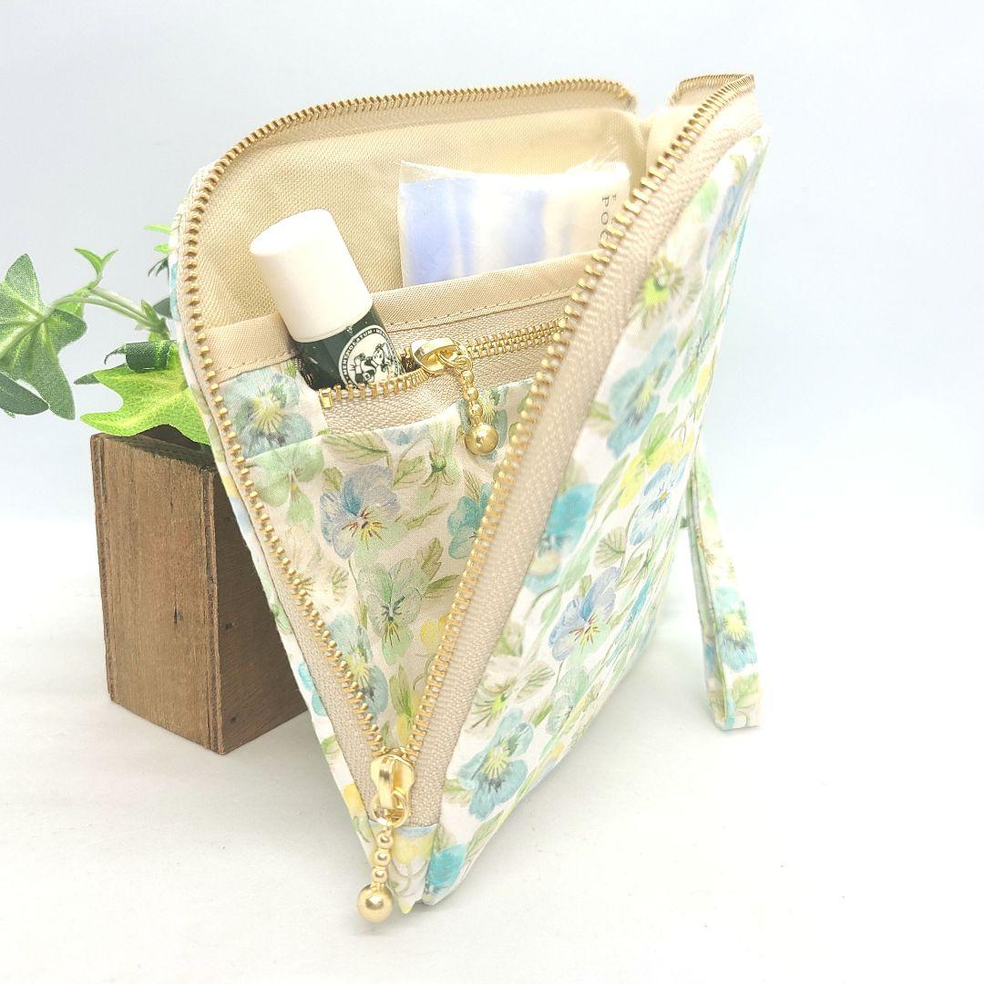 ピカピカ◎Handmade L字型ファスナーポーチ❣️◎４点セット