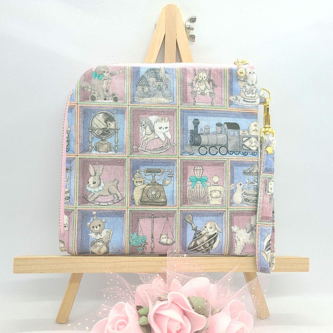 ピカピカ◎Handmade L字型ファスナーポーチ❣️◎４点セット