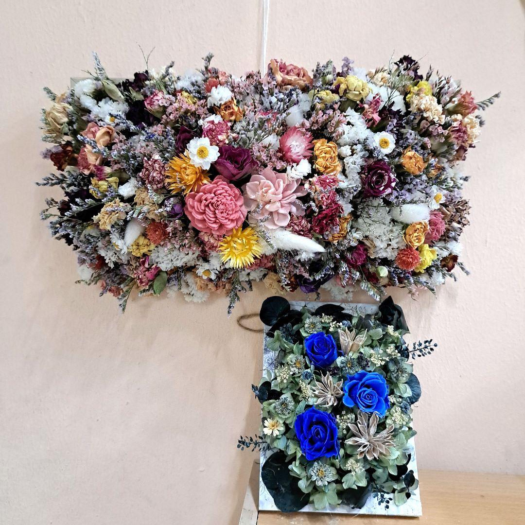duree★ドライフラワーアレンジ フラワーフレーム フラワーウォール