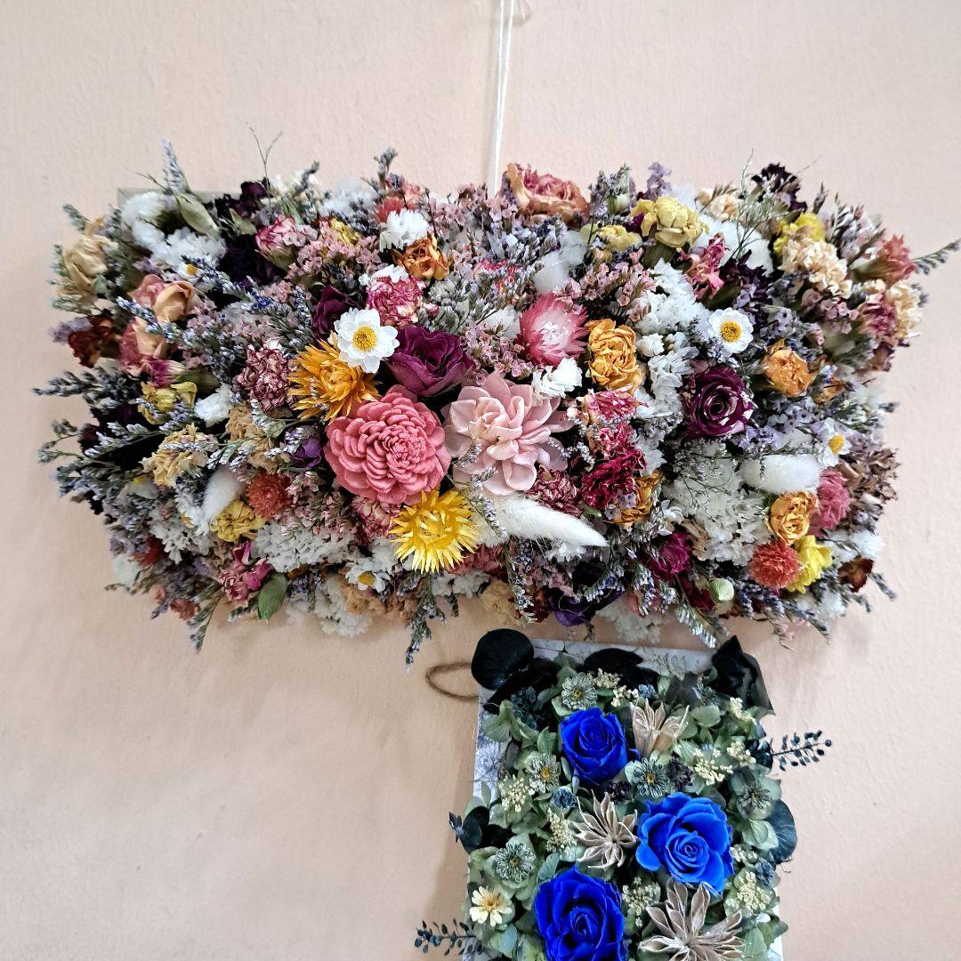 duree★ドライフラワーアレンジ フラワーフレーム フラワーウォール