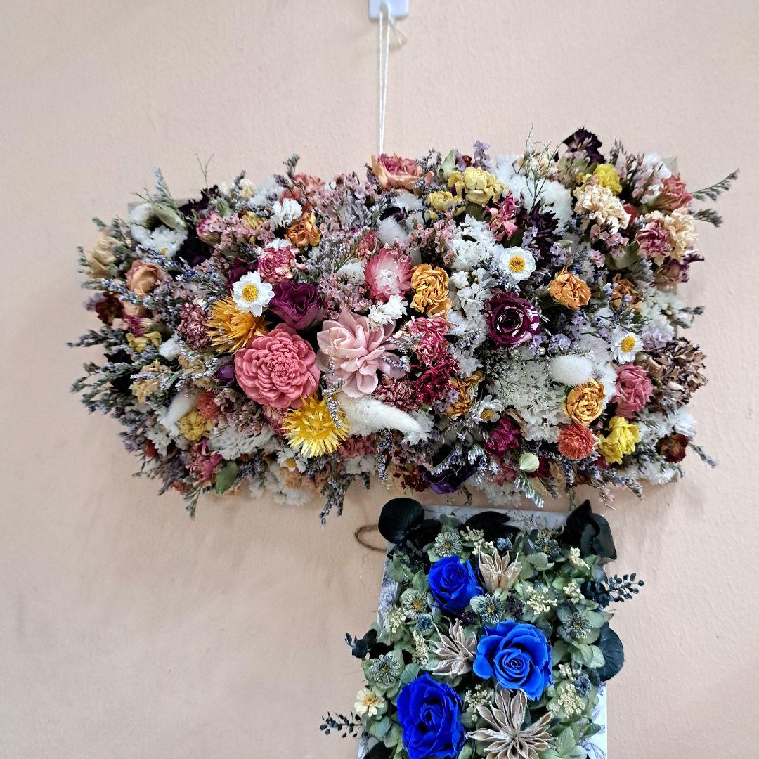 duree★ドライフラワーアレンジ フラワーフレーム フラワーウォール