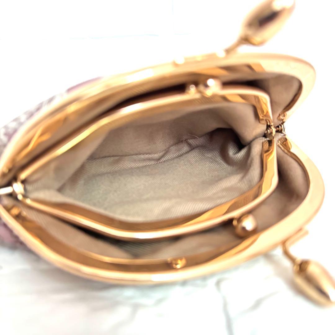 リバティ生地と本革の親子がま口財布　3個