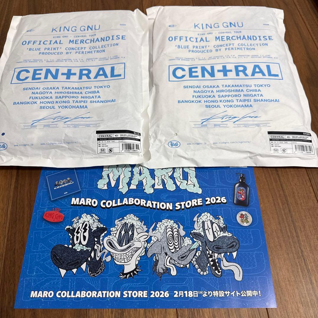 King Gnu CENTRAL TOUR2026 タオル　MARO フライヤー