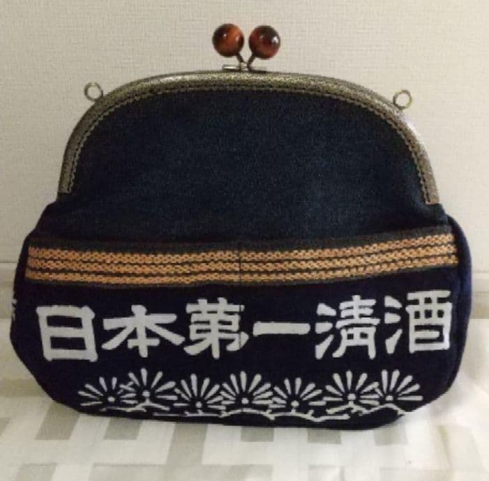 白鷹がま口バッグ