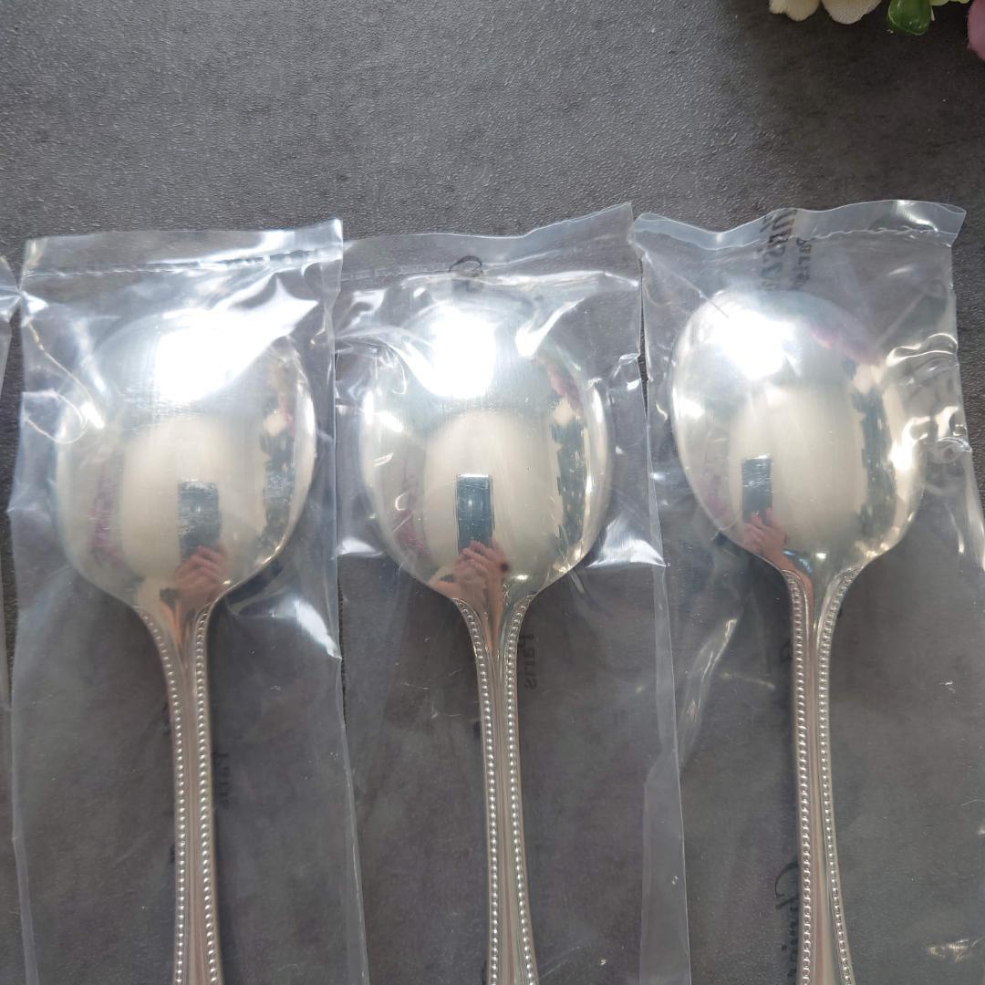 クリストフル パール 未開封 コンソメスプーン 6点