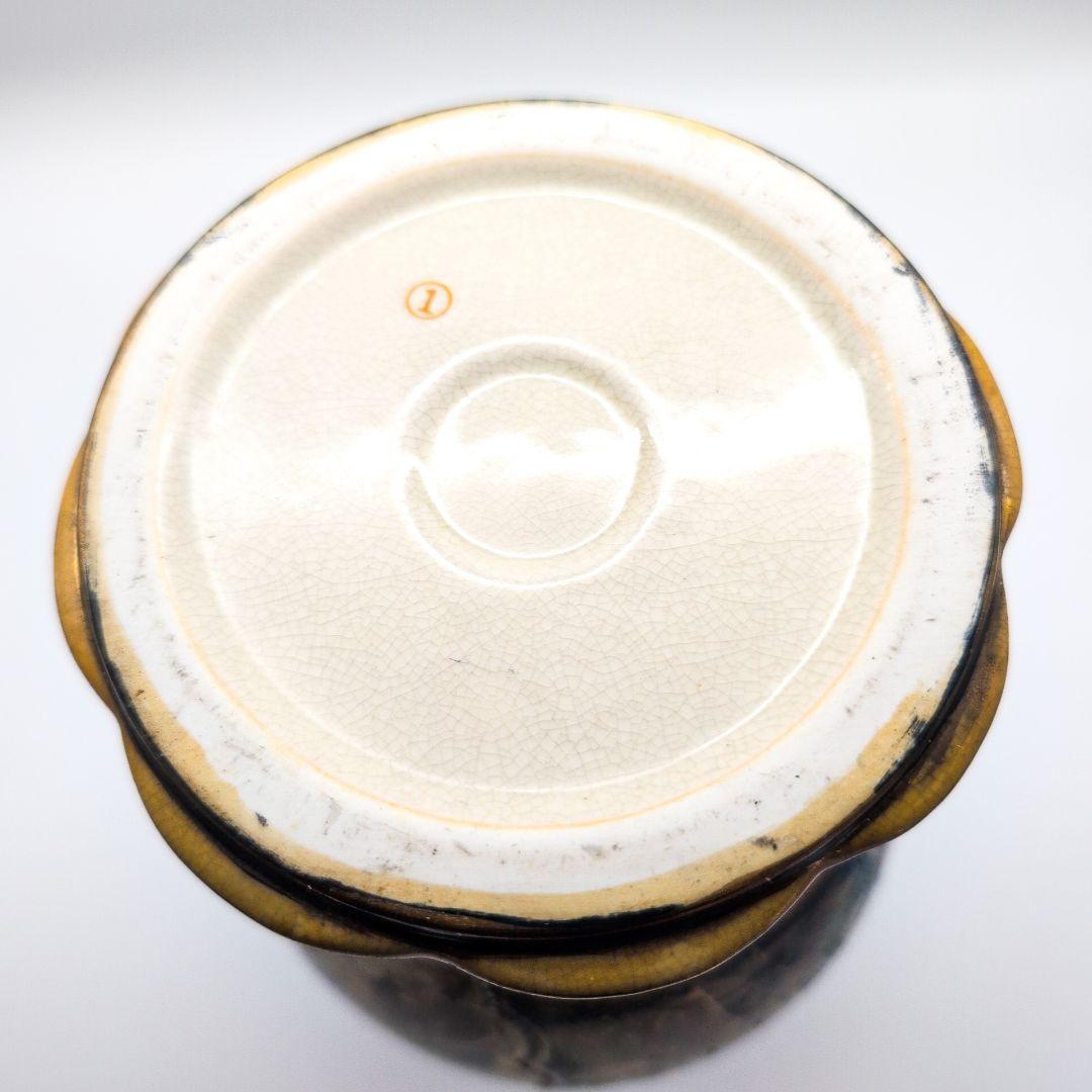 薩摩焼 金襴手 金彩 色絵 豪華絢爛 細密 武者図 美人画 飾壺 花瓶