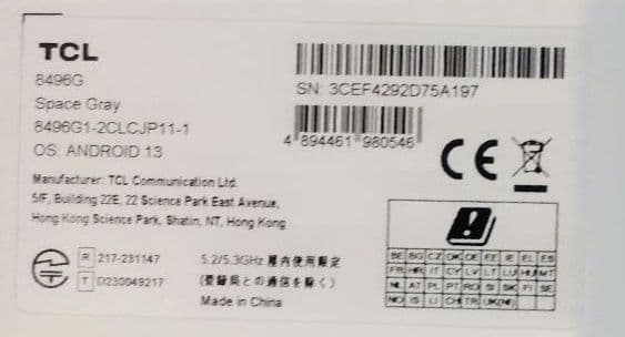 TCL TAB10 Gen2 Android™ 13 タブレット