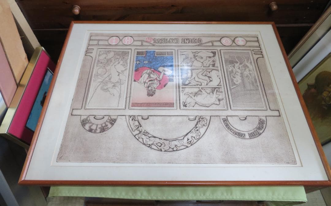 Ayu　沢井昇　版画　「オリエントエクスプレス」（東洋汽車） 10/15