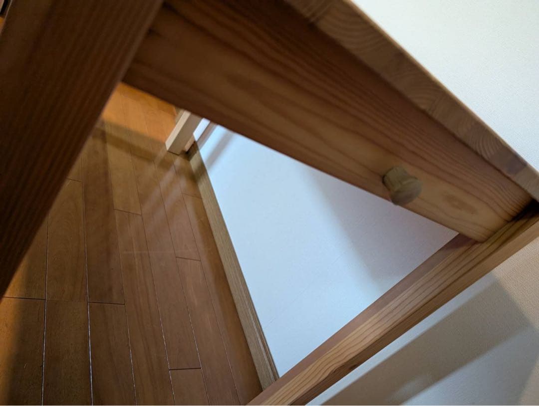 【送料込】無印良品 MUJI 木製デスク パイン材 学習机 テーブル 木製家具