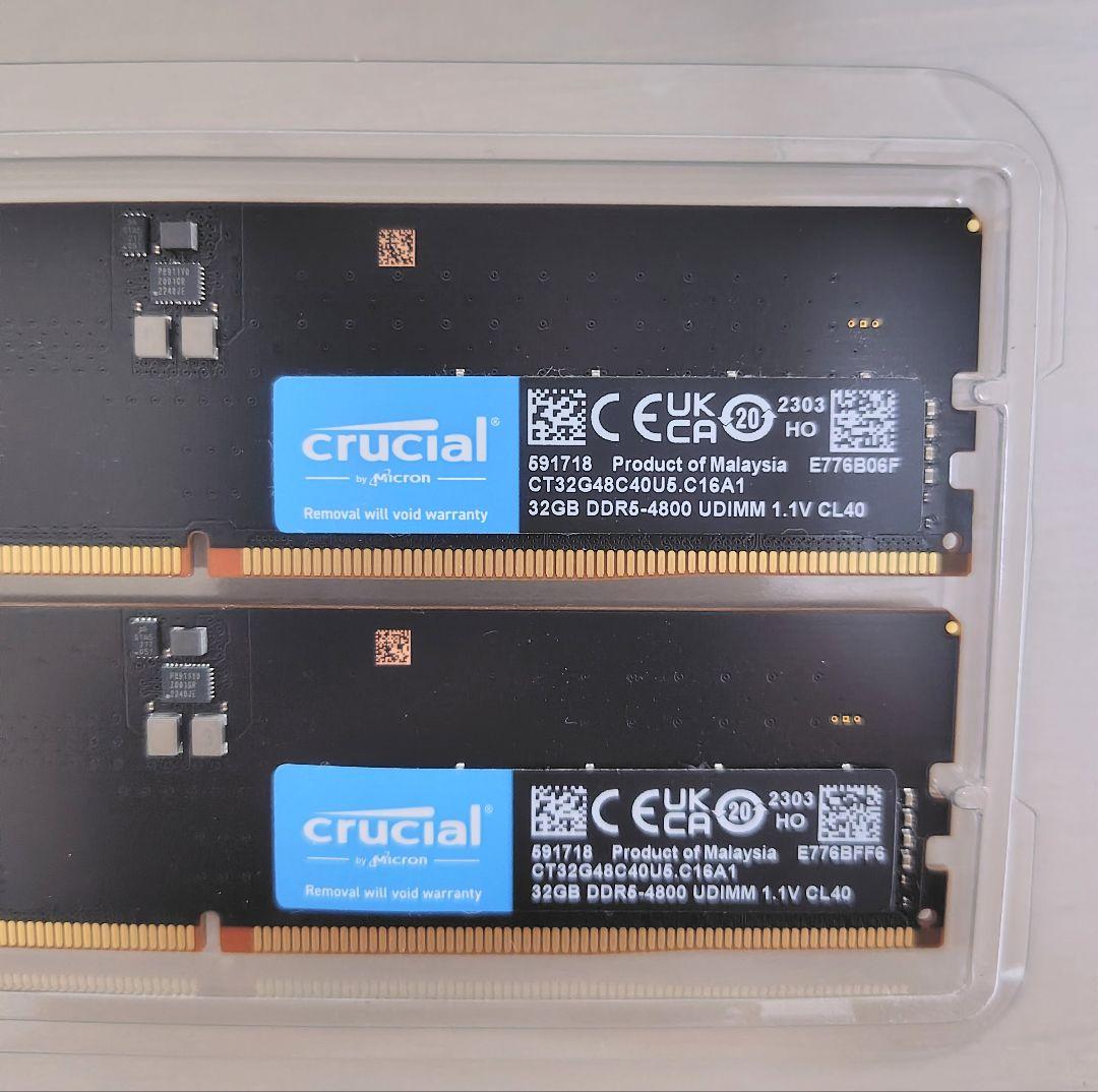 Crucial CT2K32G48C40U5 (DDR5 32GB×2)