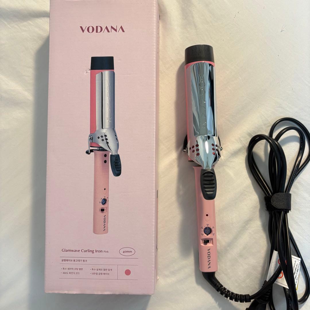 VODANA ボダナ カールヘアアイロン コテ 40mm ヘアクリップ・箱付き