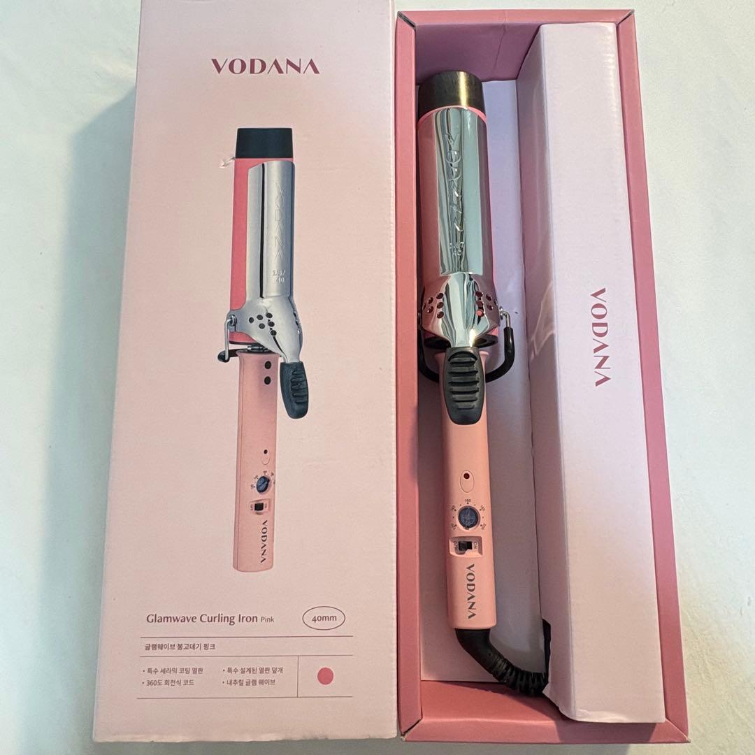 VODANA ボダナ カールヘアアイロン コテ 40mm ヘアクリップ・箱付き