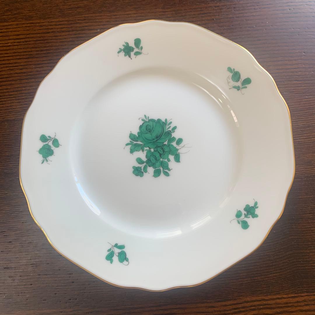 未使用保管品☆アウガルテン ②マリアテレジア(薔薇)16cmプレート