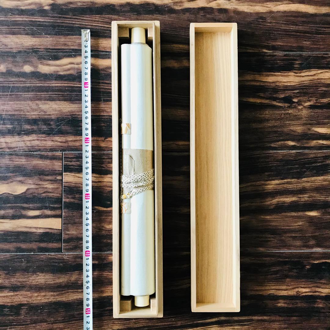 前大徳浮御堂月山 一行書 共箱 茶掛 掛軸 茶道具 O-10