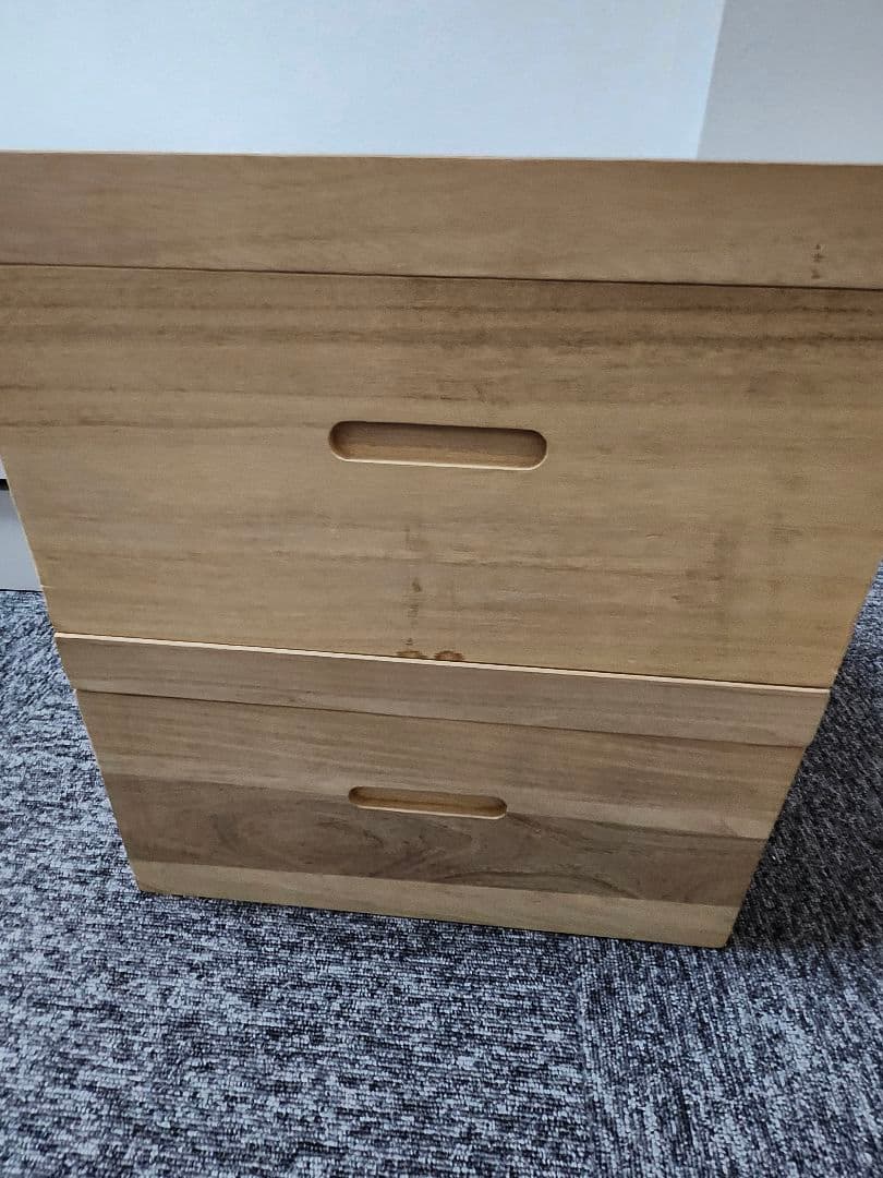 桐衣装箱　2個組み