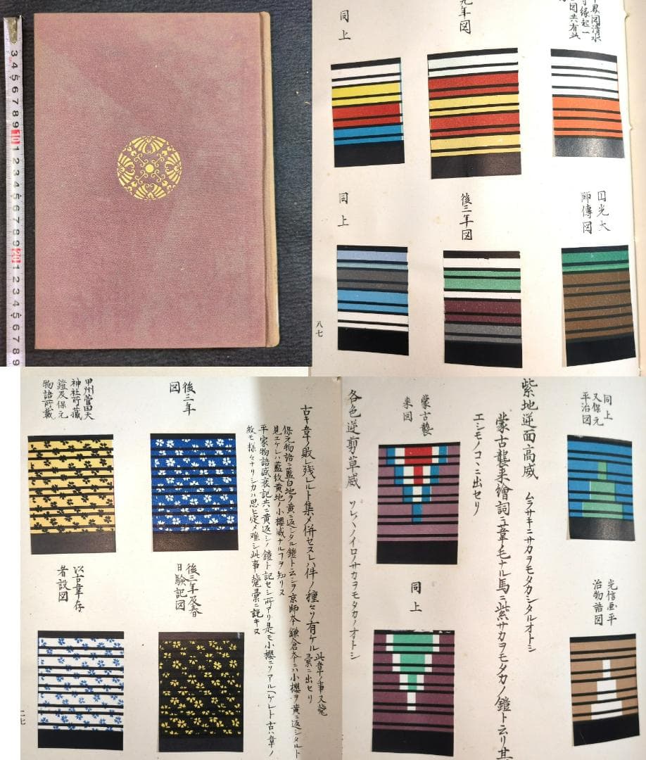 絵入 威 色目模様 鎧【 甲組類鑑 】昭和28年 甲冑 武具 古本 古書 和本