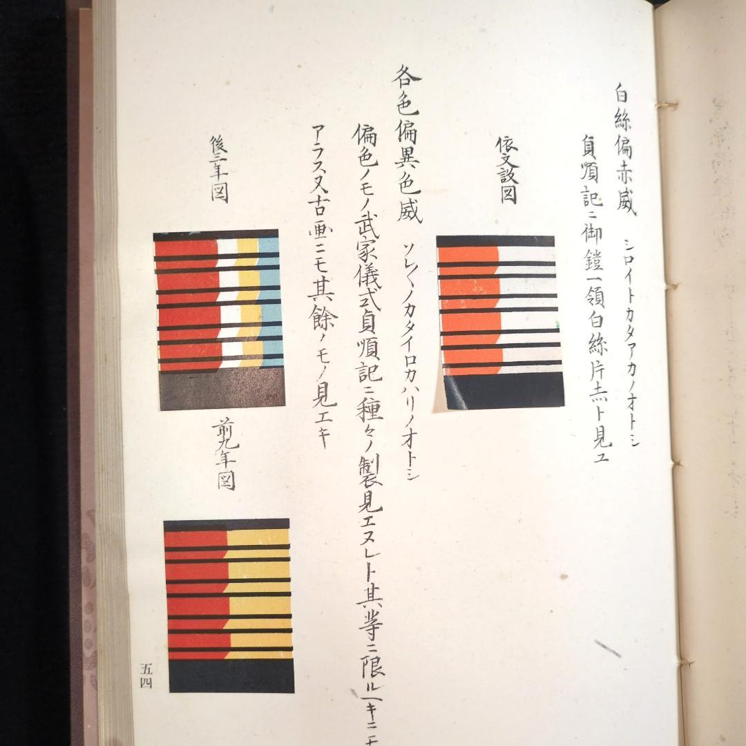 絵入 威 色目模様 鎧【 甲組類鑑 】昭和28年 甲冑 武具 古本 古書 和本