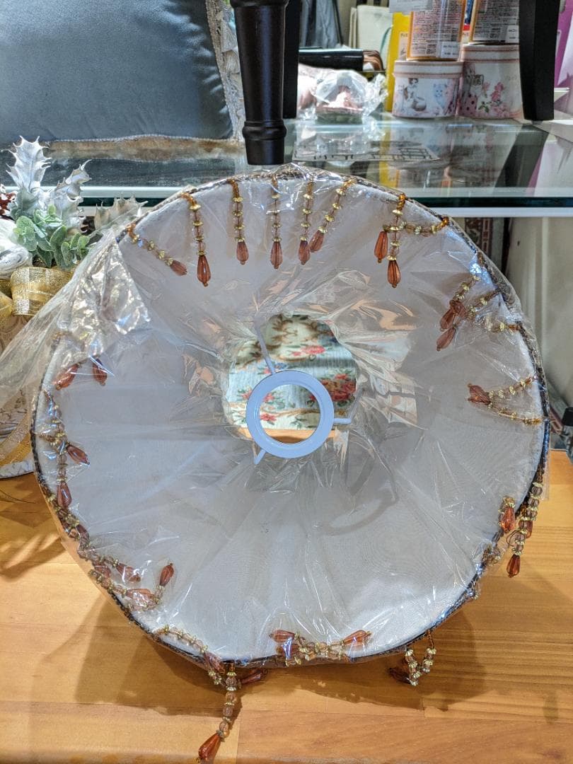 i☆【新品未開封】 ランプシェード テーブル ゴールド ランプカバー 花柄 燭台