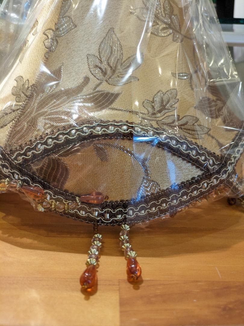 i☆【新品未開封】 ランプシェード テーブル ゴールド ランプカバー 花柄 燭台