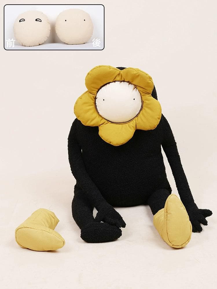 オリジナルデザイン 人形枕 素敵なクッション 黒