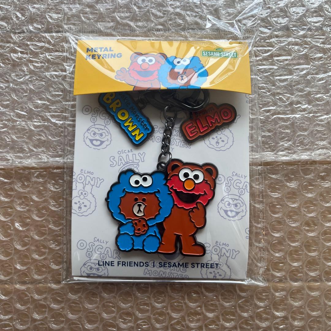 LINE FRIENDS セサミストリート　ブラウン×クッキーモンスター　グッズ