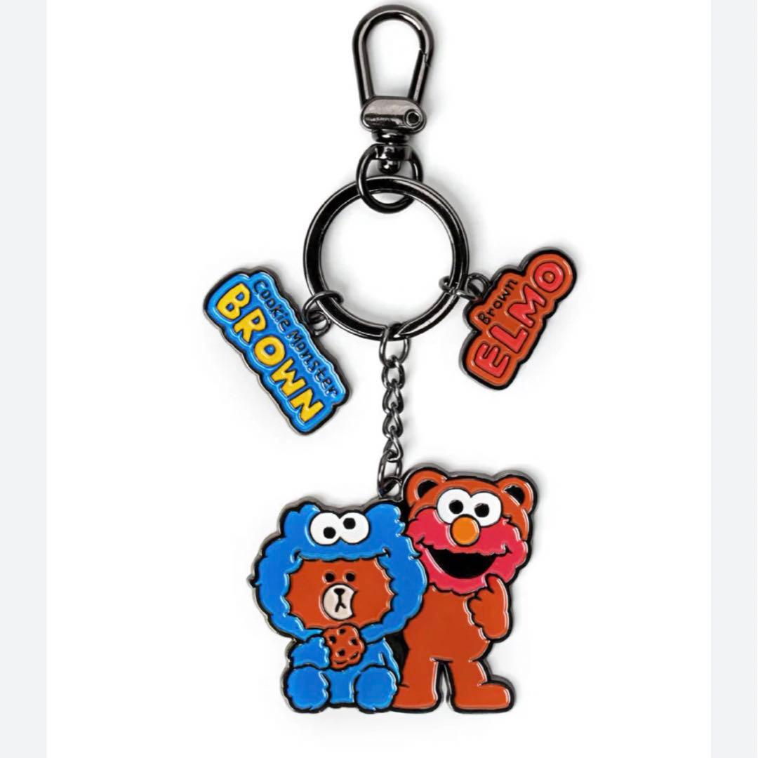 LINE FRIENDS セサミストリート　ブラウン×クッキーモンスター　グッズ