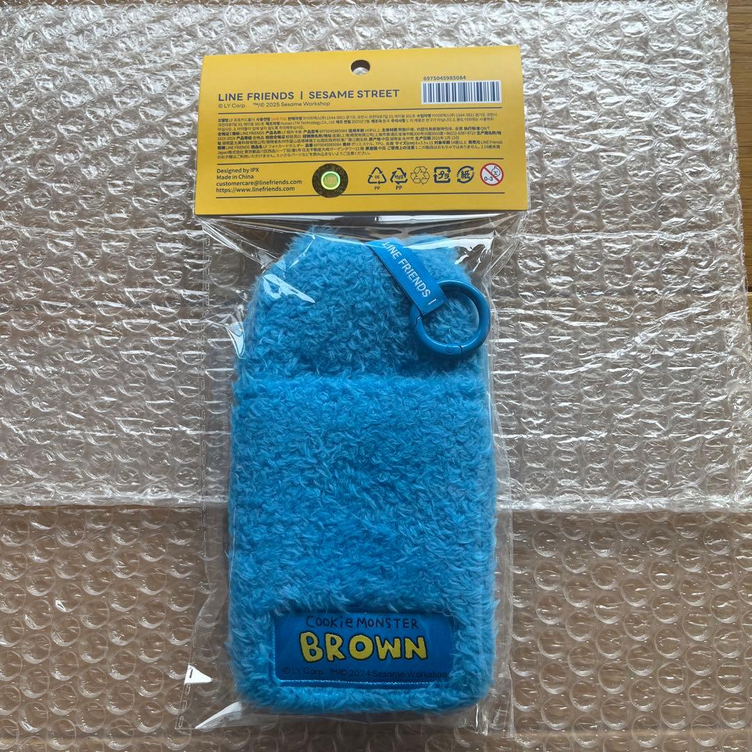 LINE FRIENDS セサミストリート　ブラウン×クッキーモンスター　グッズ