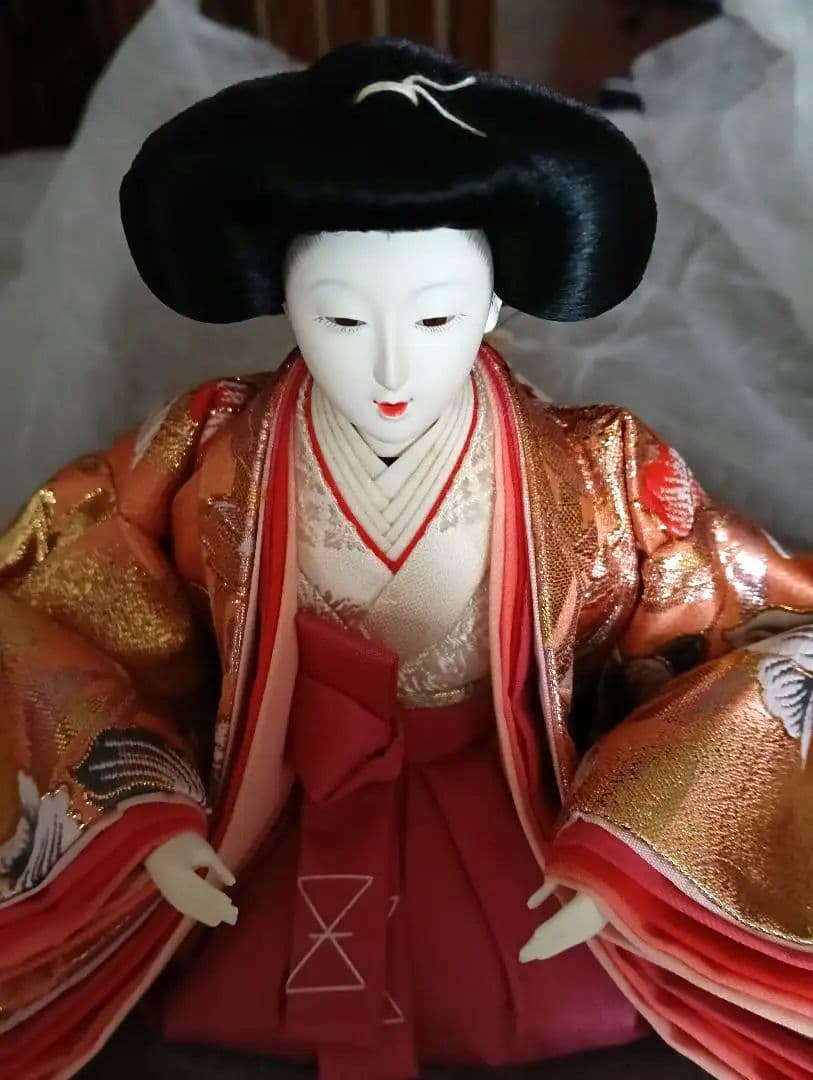 三人官女　お雛様　西陣織　中古品　ひな祭り　美品