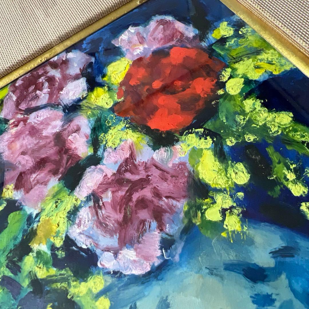 田川勤次　『壺に花 (つぼにはな)』 洋画家　油彩画