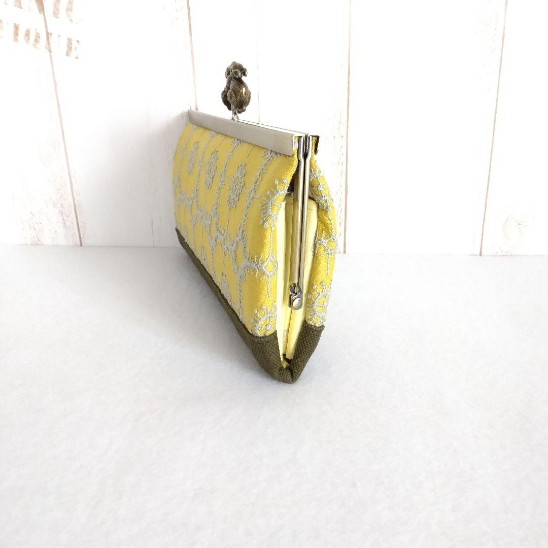 ミナペルホネン アネモネ（イエロー） ウサギ浮足がま口長財布