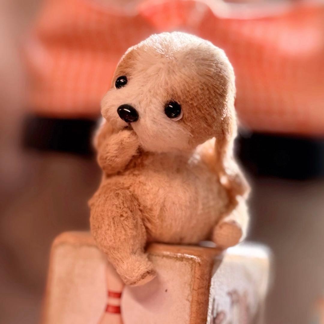 純粋な仔犬 アーティストベア 海外作家様 ハンドメイド ぬいぐるみ ミニチュア